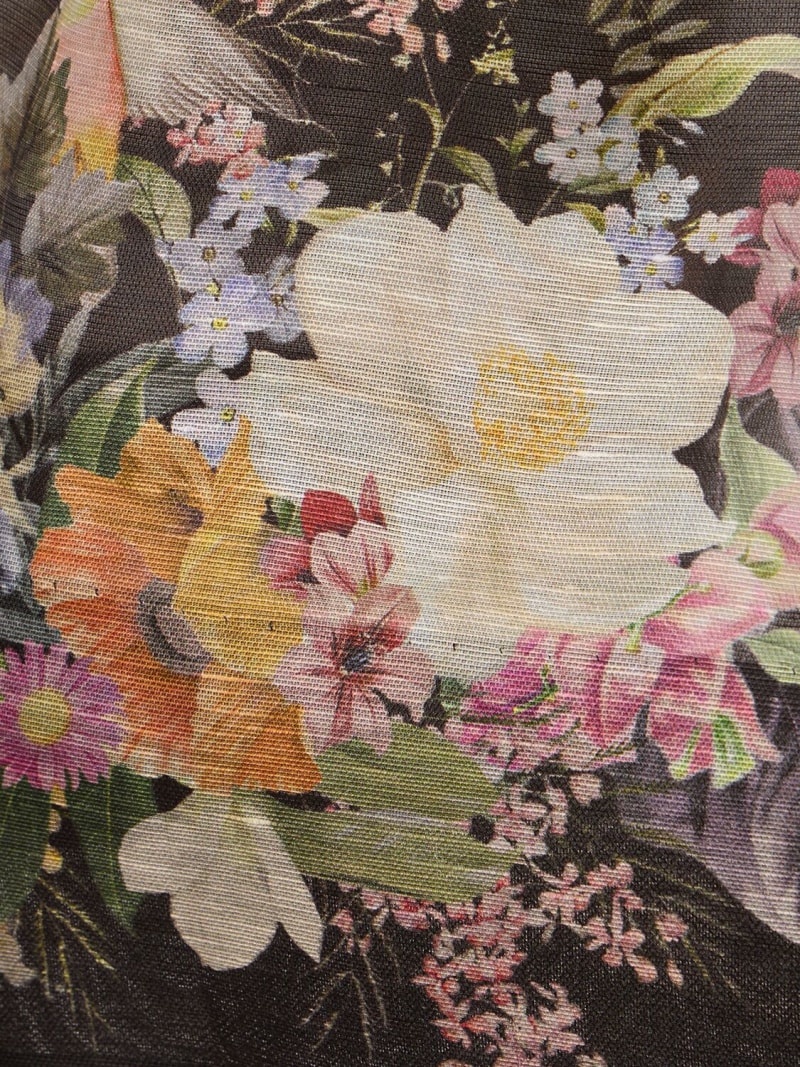 Natura printed linen & silk mini dress - 4