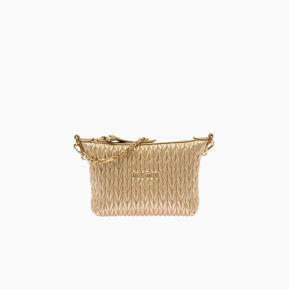 Miu Spirit matelassé leather mini bag - 1