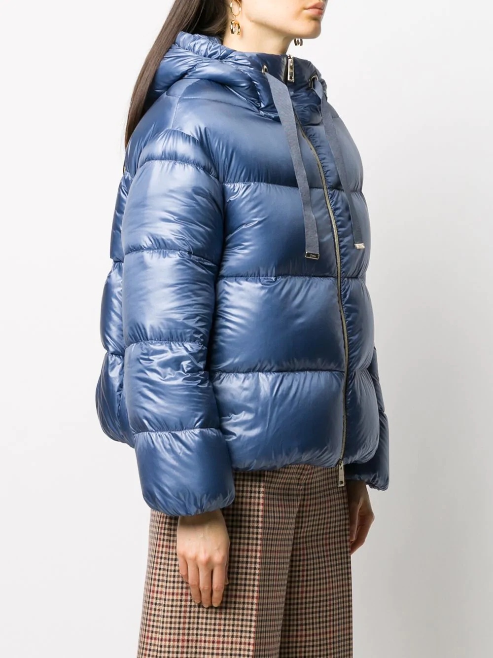 metallic quilted puffer jacket - 3