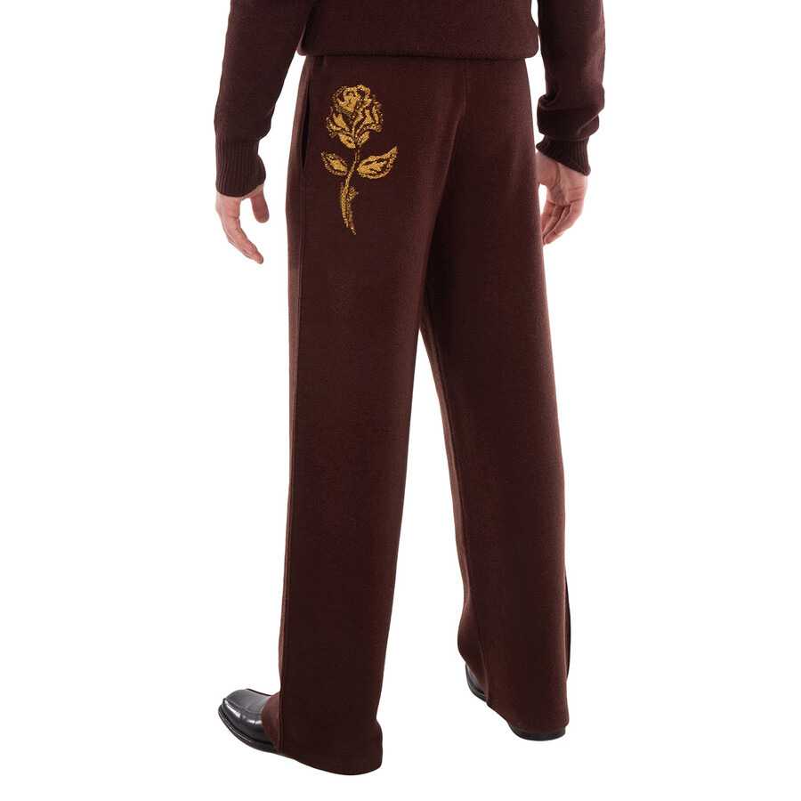 Burberry Rose Print Wool Track Pants - 4