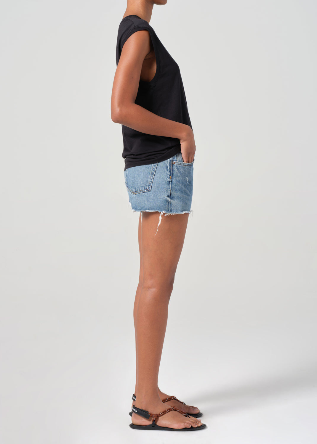PARKER VINTAGE CUT OFF SHORT IN CHORUS - 5