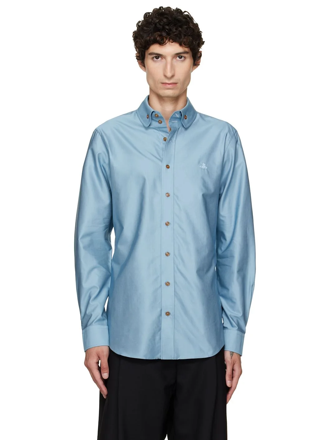 Blue Two Button Krall Shirt - 1