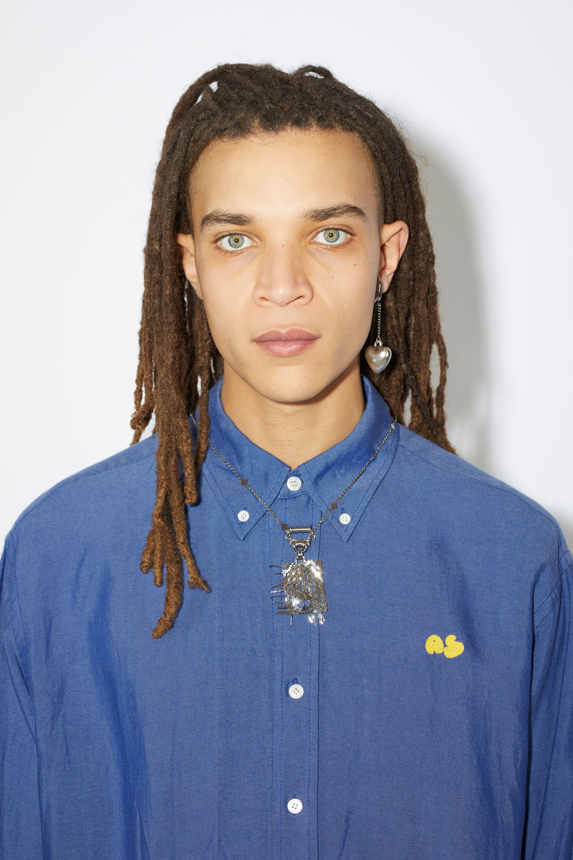 Button-up shirt - Dusty blue - 5
