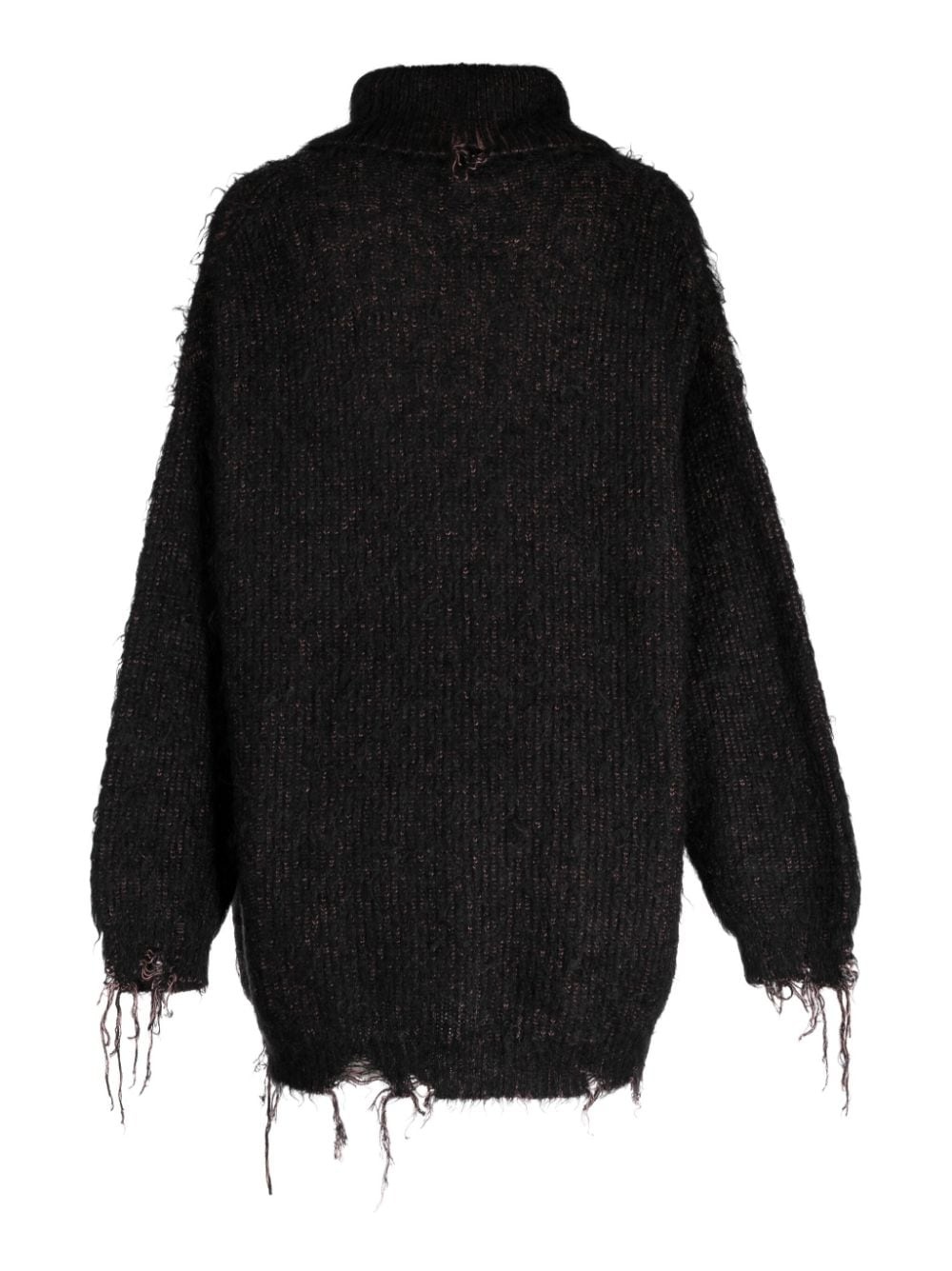 roll-neck fringed jumper - 2