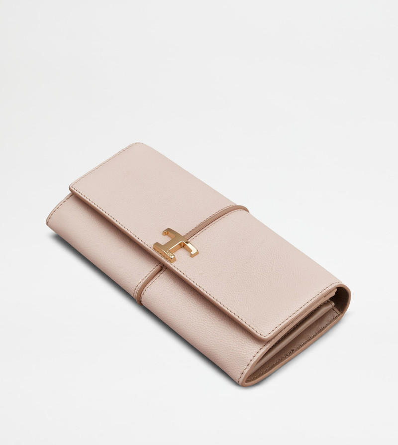 T TIMELESS WALLET IN LEATHER - PINK 4