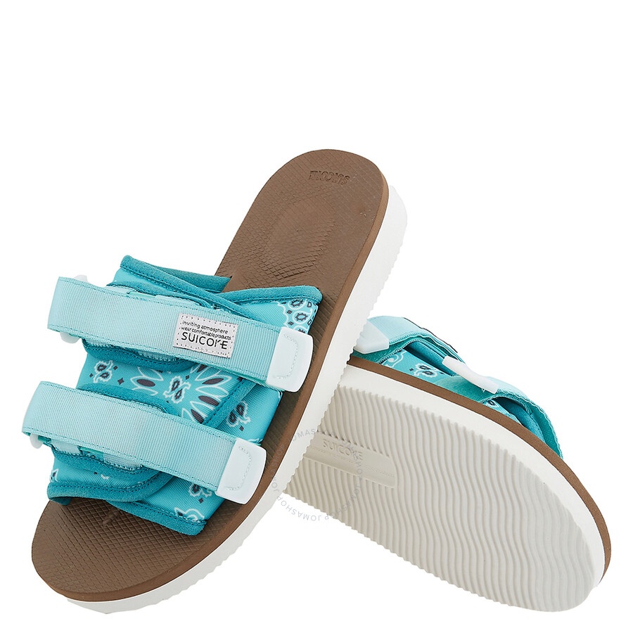 Suicoke Ladies Teal Moto-Cab Slippers - 2