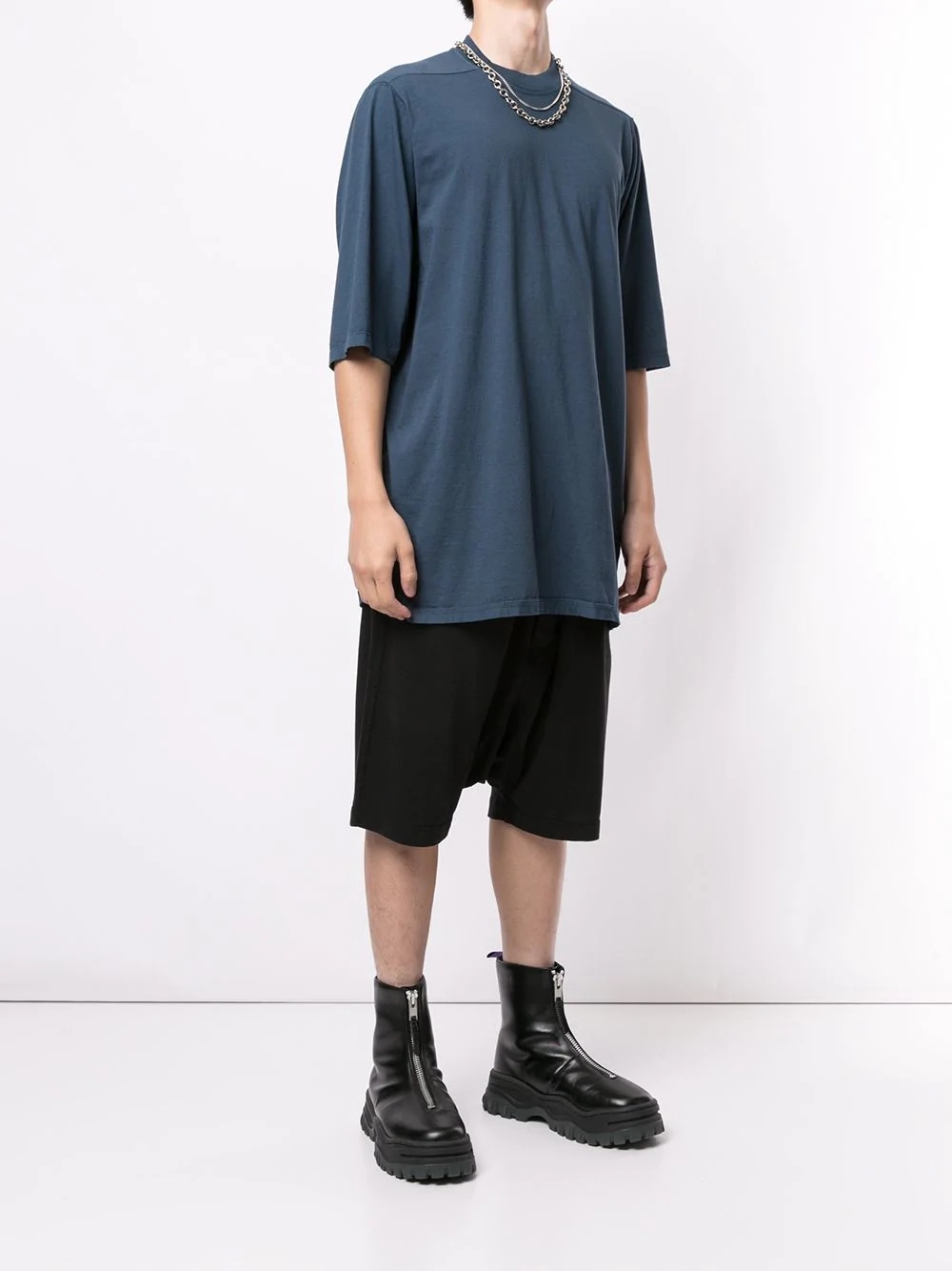 oversized longline T-shirt - 3