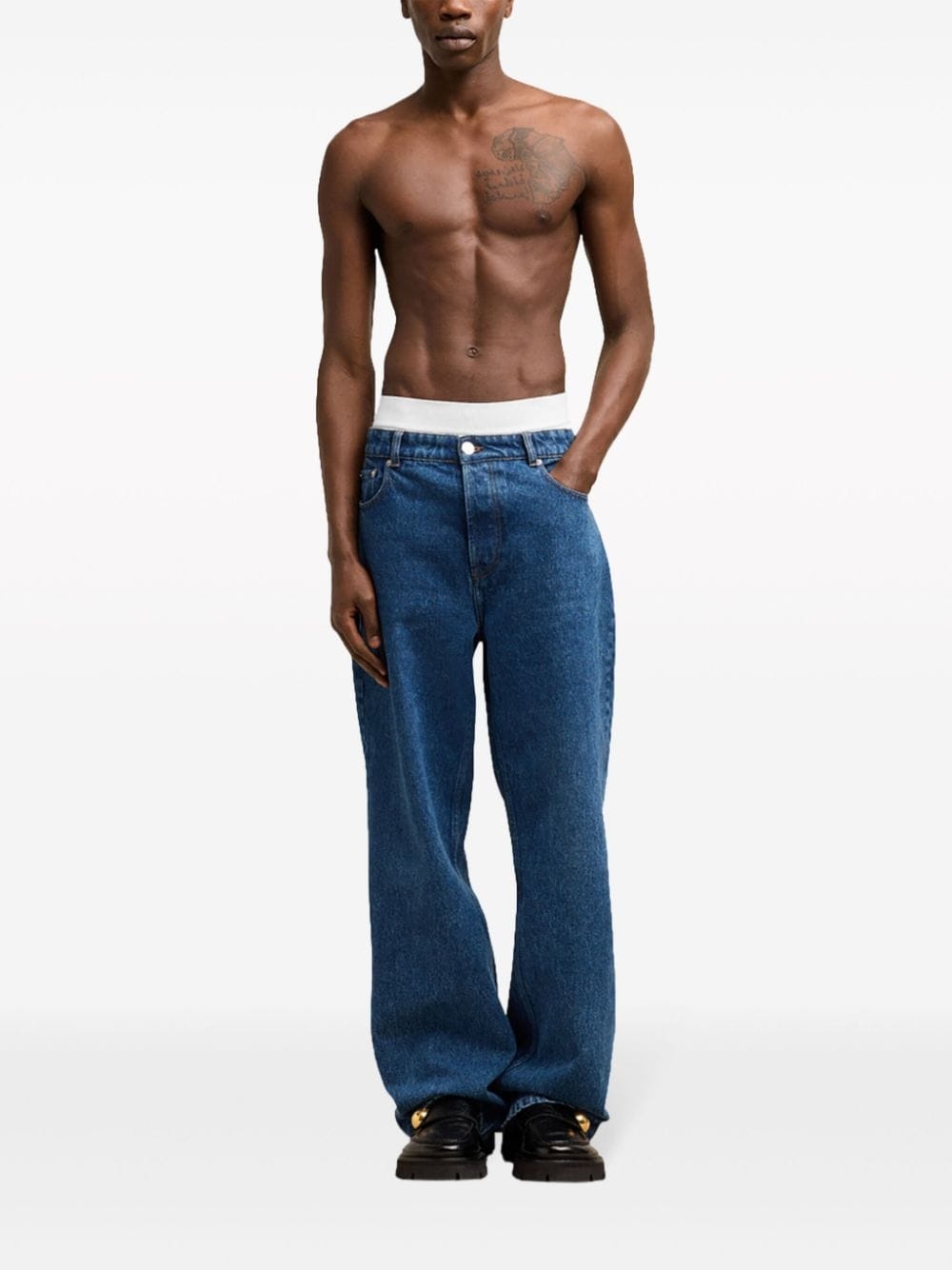 logo patch loose-fit jeans - 2