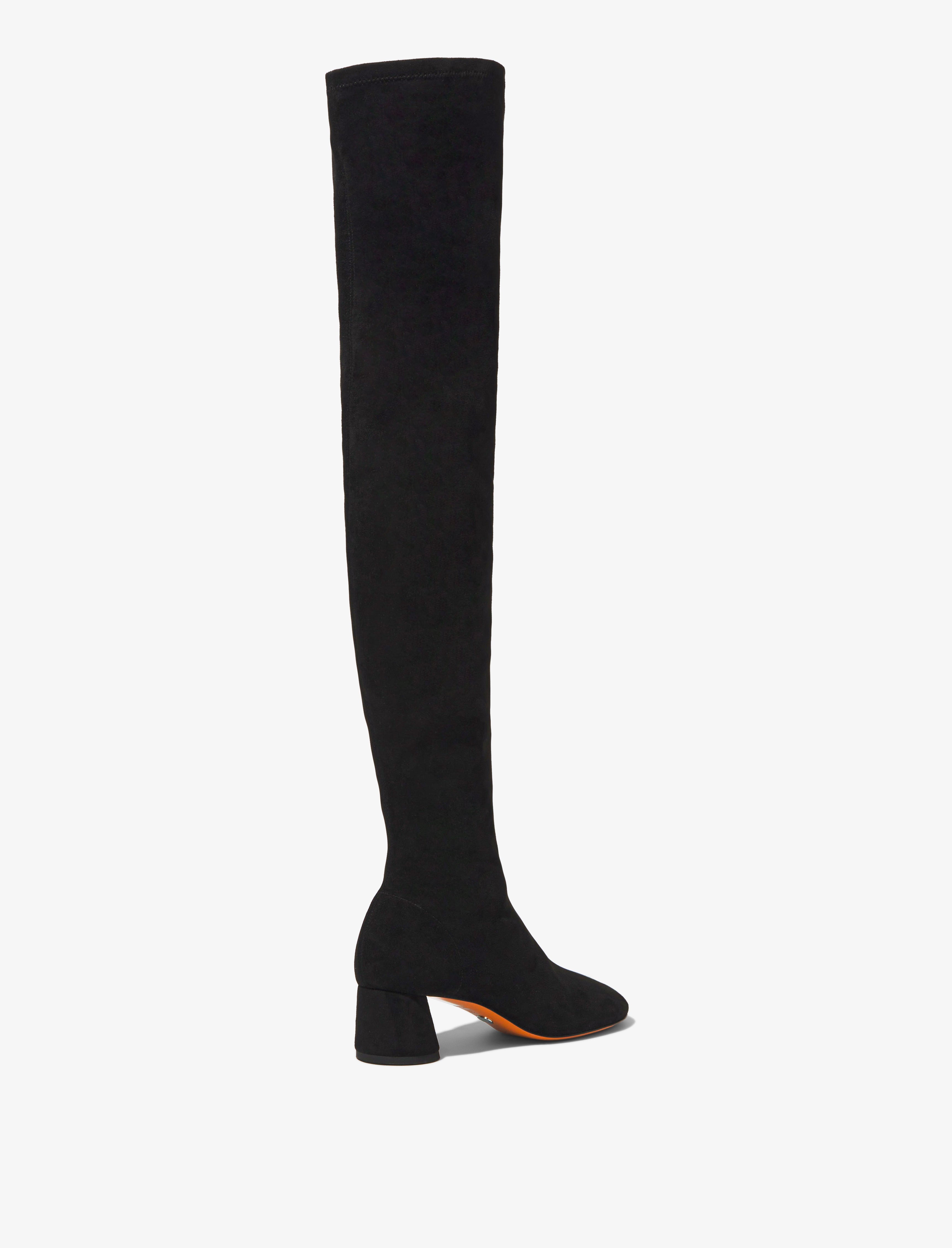 Glove Stretch Over The Knee Boots in Faux Suede - 3