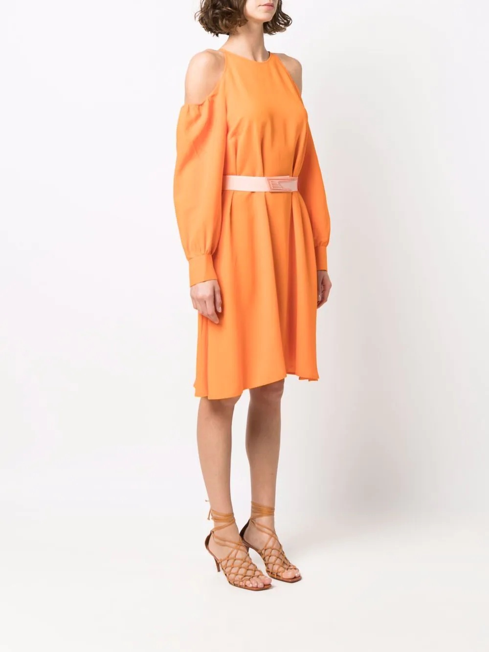off-shoulder mid-length dress - 3
