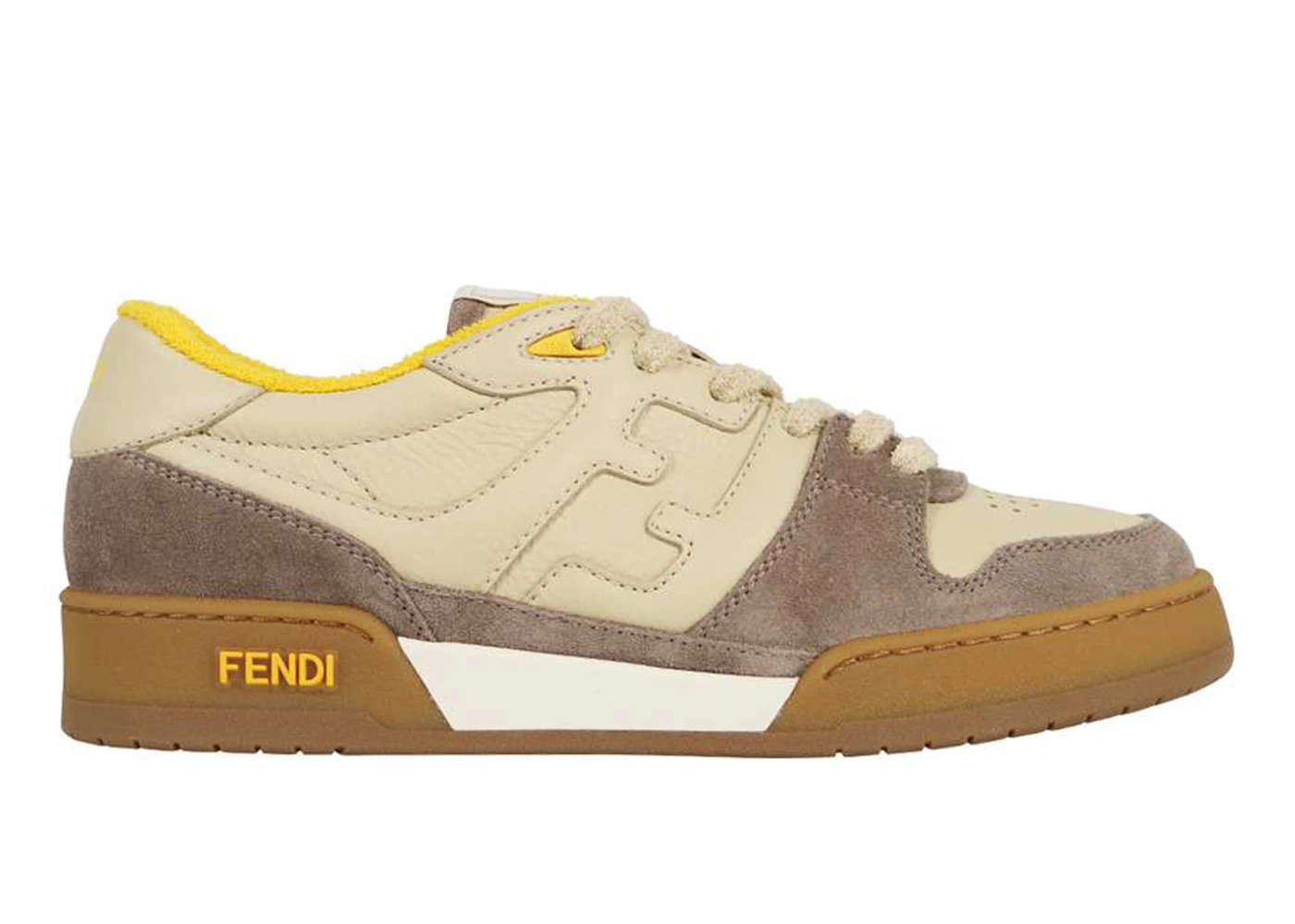 Fendi Match Low Tops Beige Gum Yellow (Women's) - 1