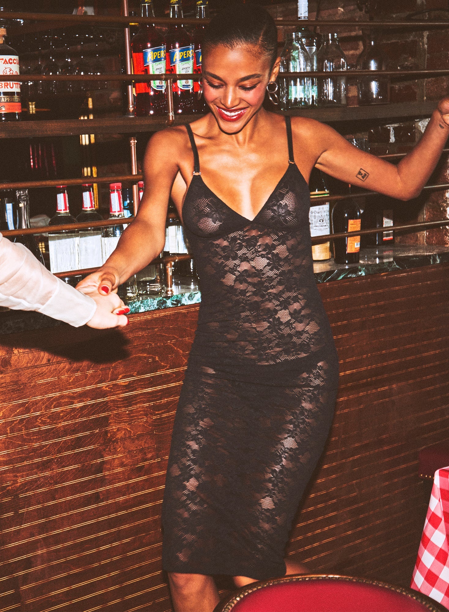 Le Stretch Lace Slip Dress - 4