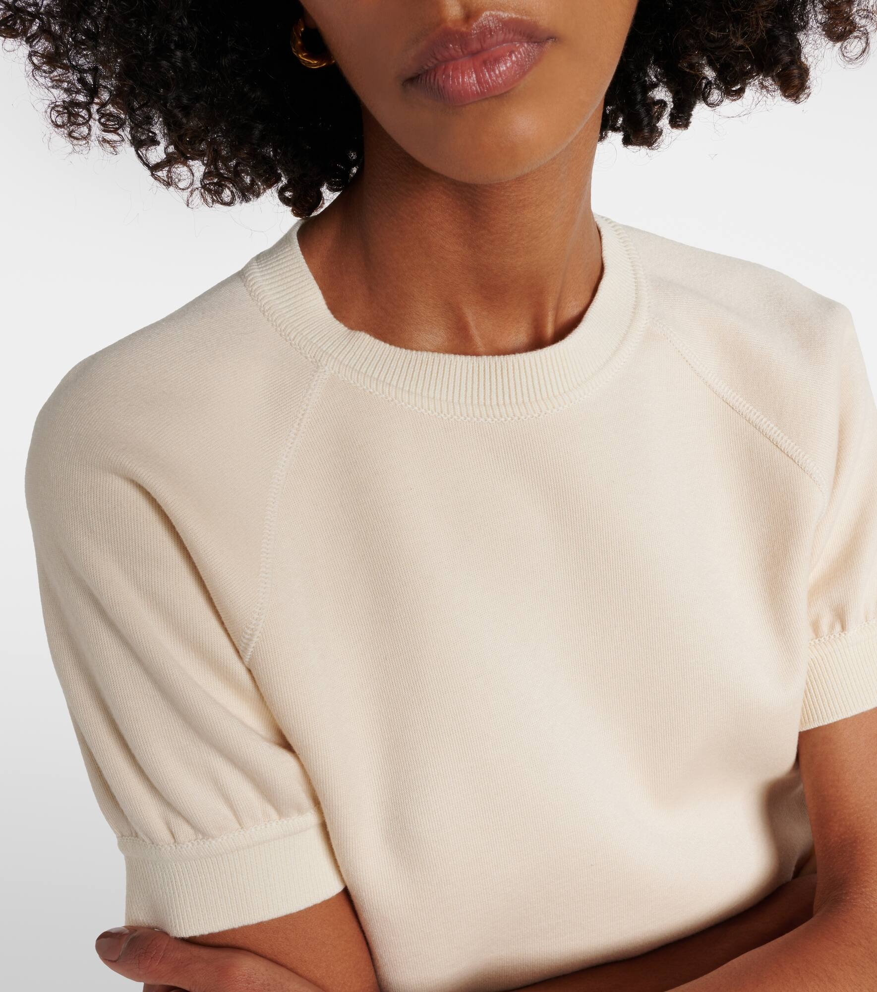 Viera cotton, silk, and cashmere T-shirt - 4