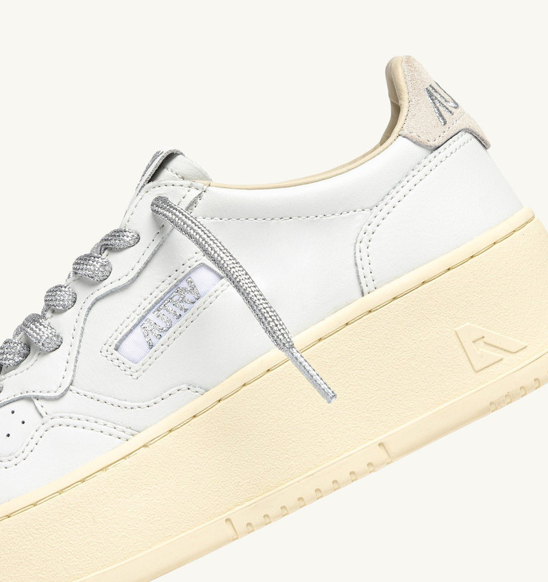 MEDALIST PLATFORM SNEAKERS IN WHITE LEATHER 6