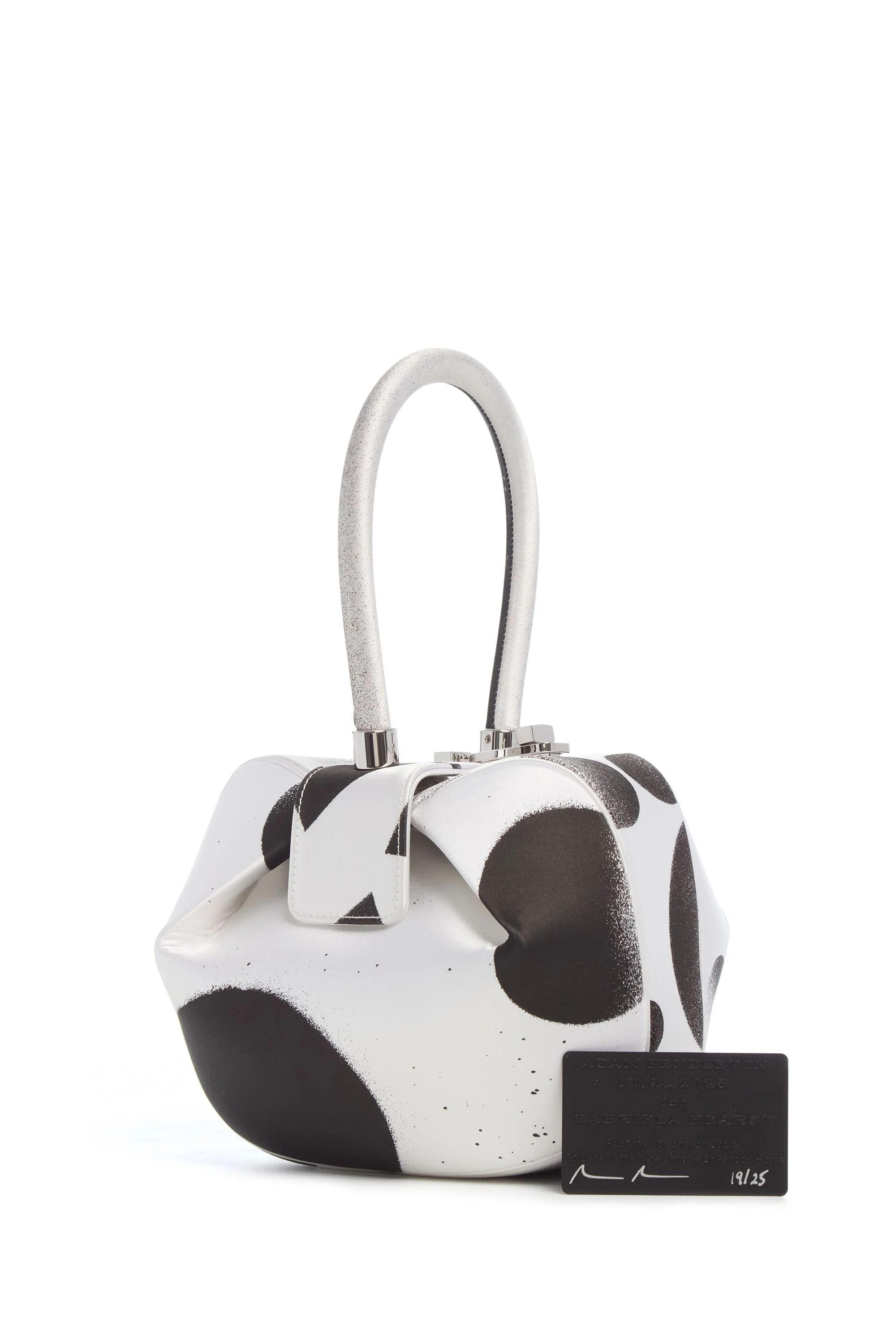Adam Pendleton x Gabriela Hearst Nina Bag in Black & White Satin № 19 - 1