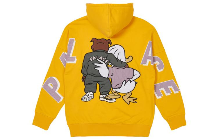 Palace SS22 Dog And Duck Drop Shoulder Hoodie 'Yellow' P22CS218 - 2
