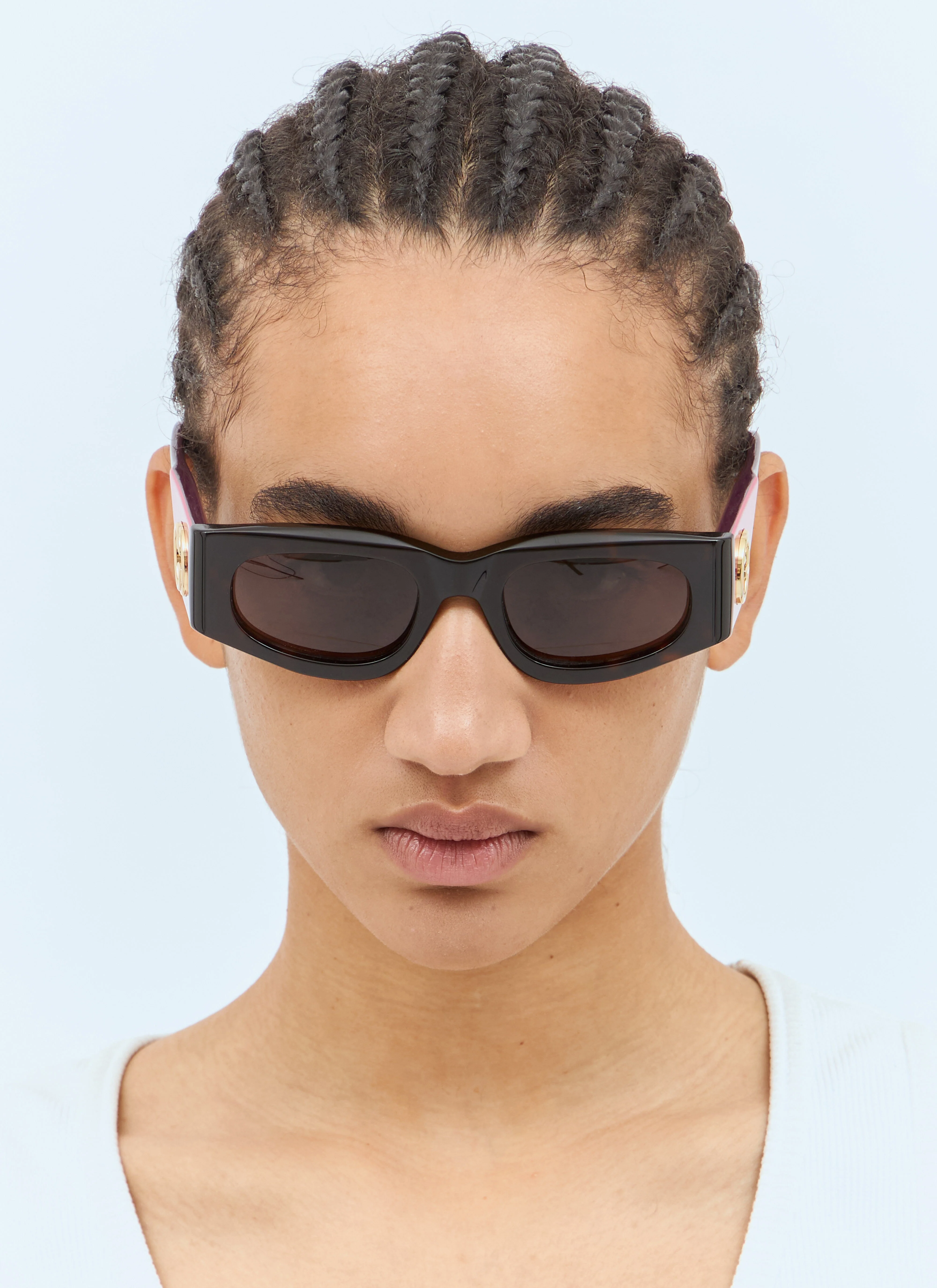 Rectangular Frame Sunglasses - 1