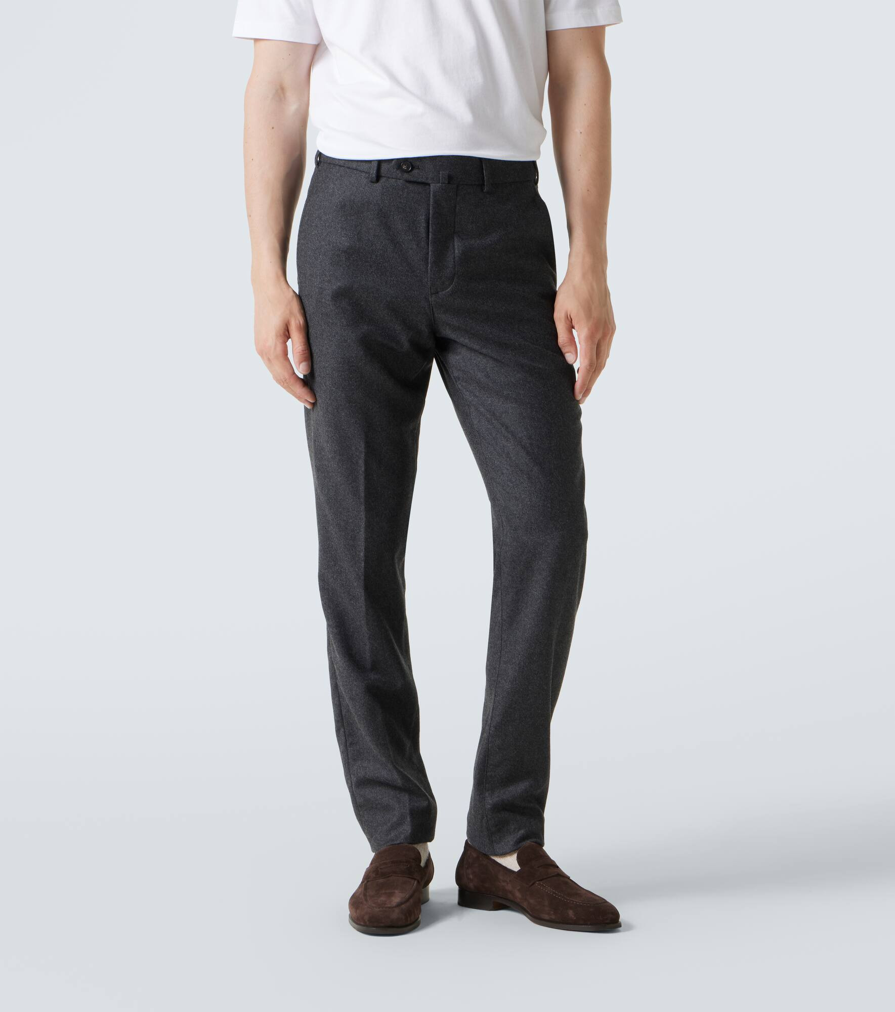 Carlo wool and cashmere straight pants - 3