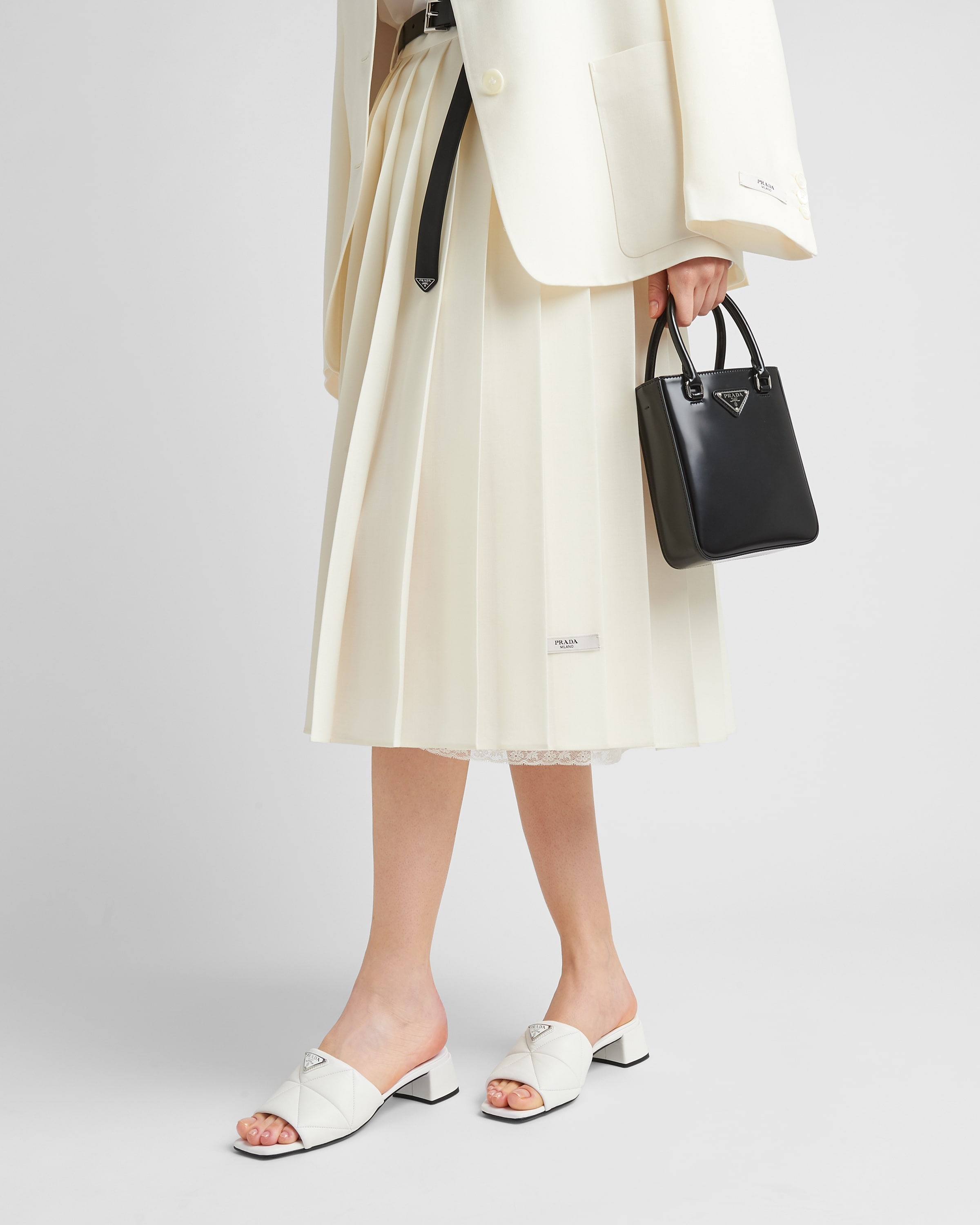 Quilted nappa leather slides - 3