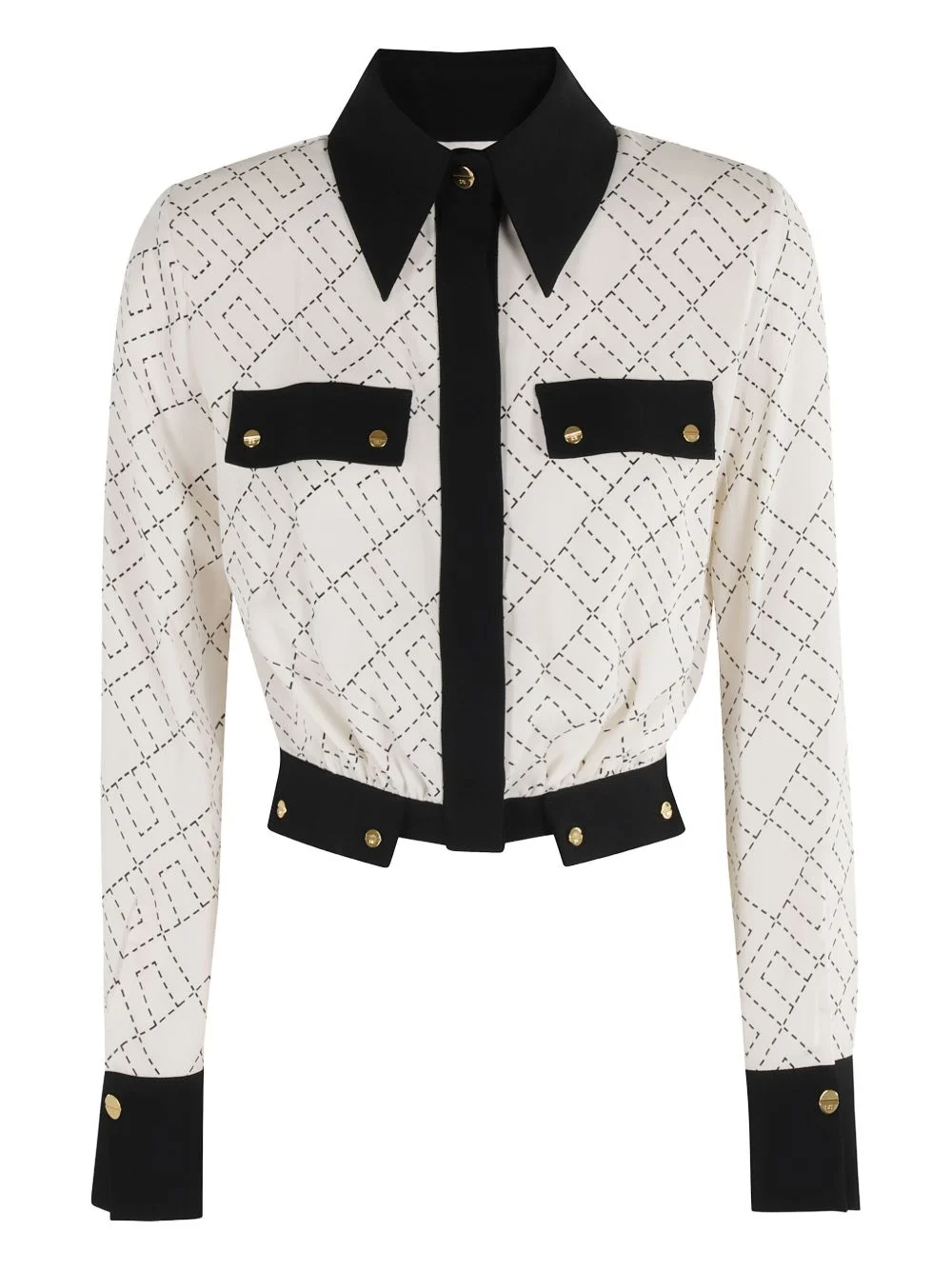 geometric-pattern shirt - 1