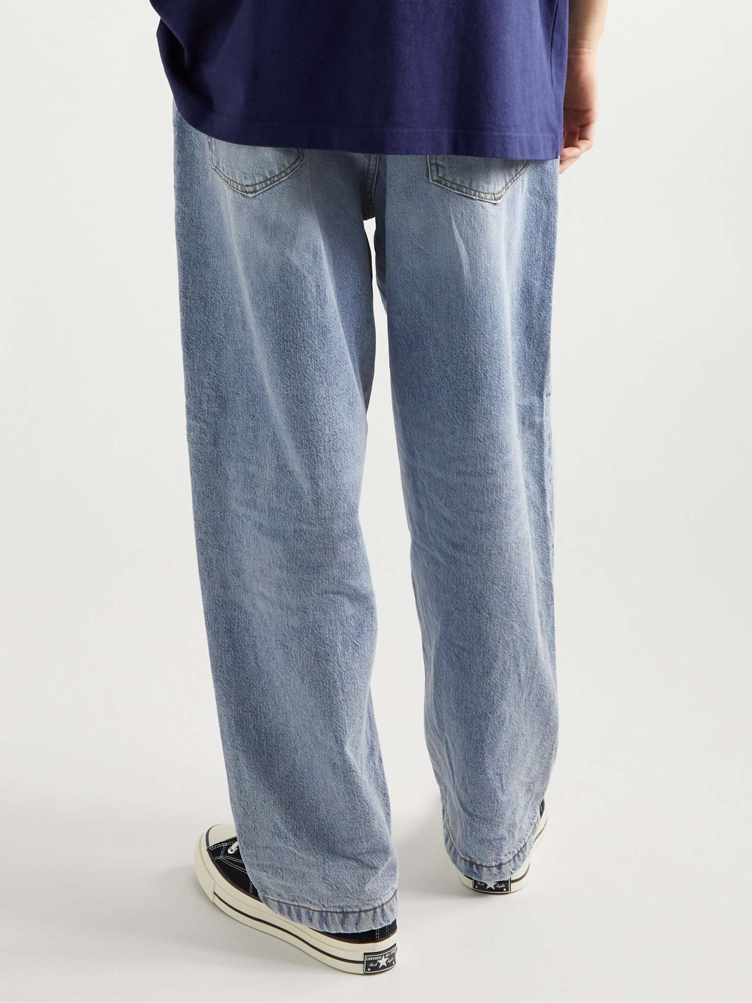 1991 Toj Wide-Leg Belted Distressed Jeans - 4