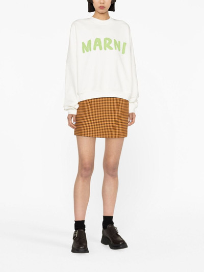 Marni check pattern miniskirt outlook