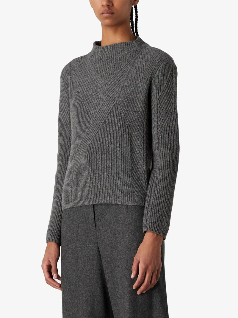 EMPORIO ARMANI ribbed-knit wool-blend jumper outlook