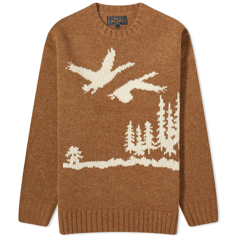 Beams Plus Intarsia Crew Knit 1