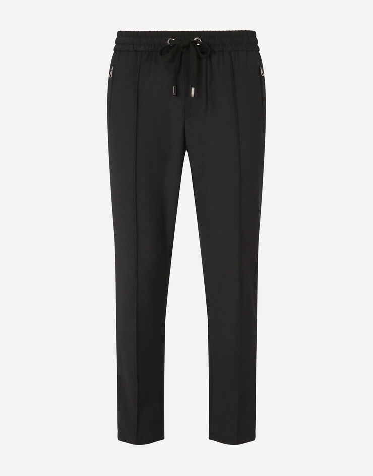 Stretch wool jogging pants - 1