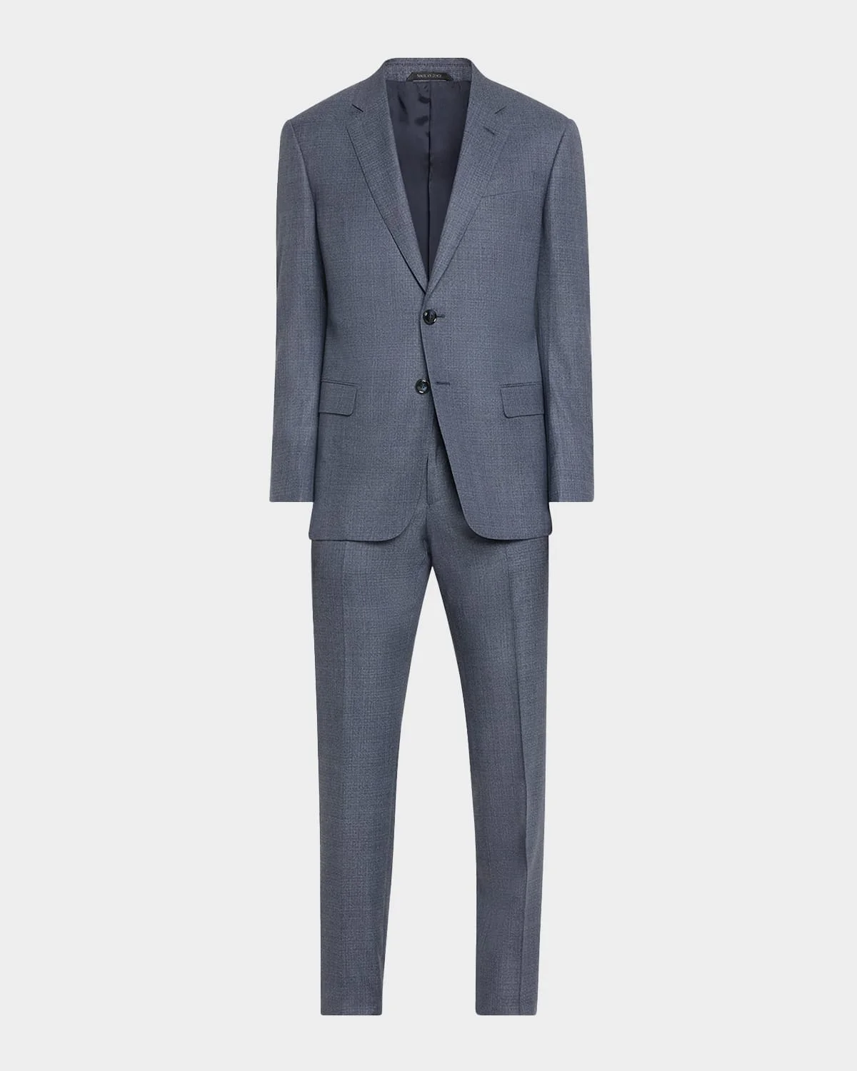 Men's Micro-Squares Wool Classic Fit Suit - 1