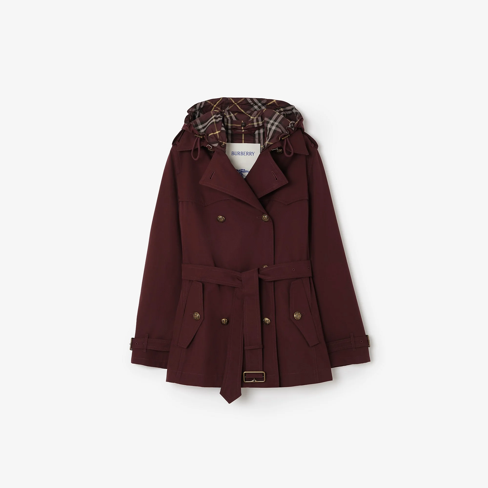 Short Tropical Gabardine Foxfield Trench Coat - 1