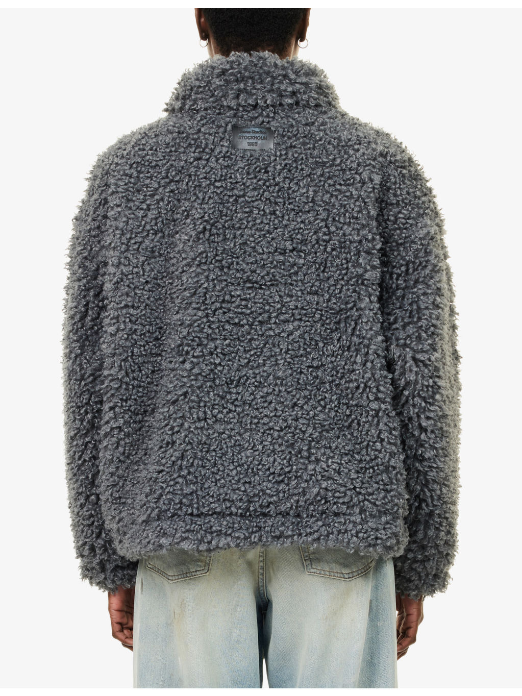 Relaxed-Fit High-Neck Faux-Fur Jacket - 4
