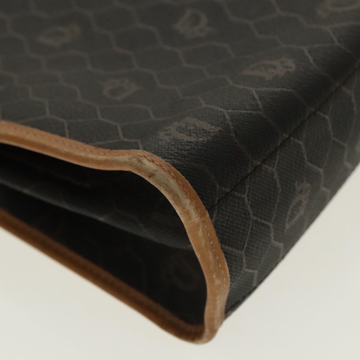 DIOR Honeycomb Canvas Hand Bag Black Gold - 16