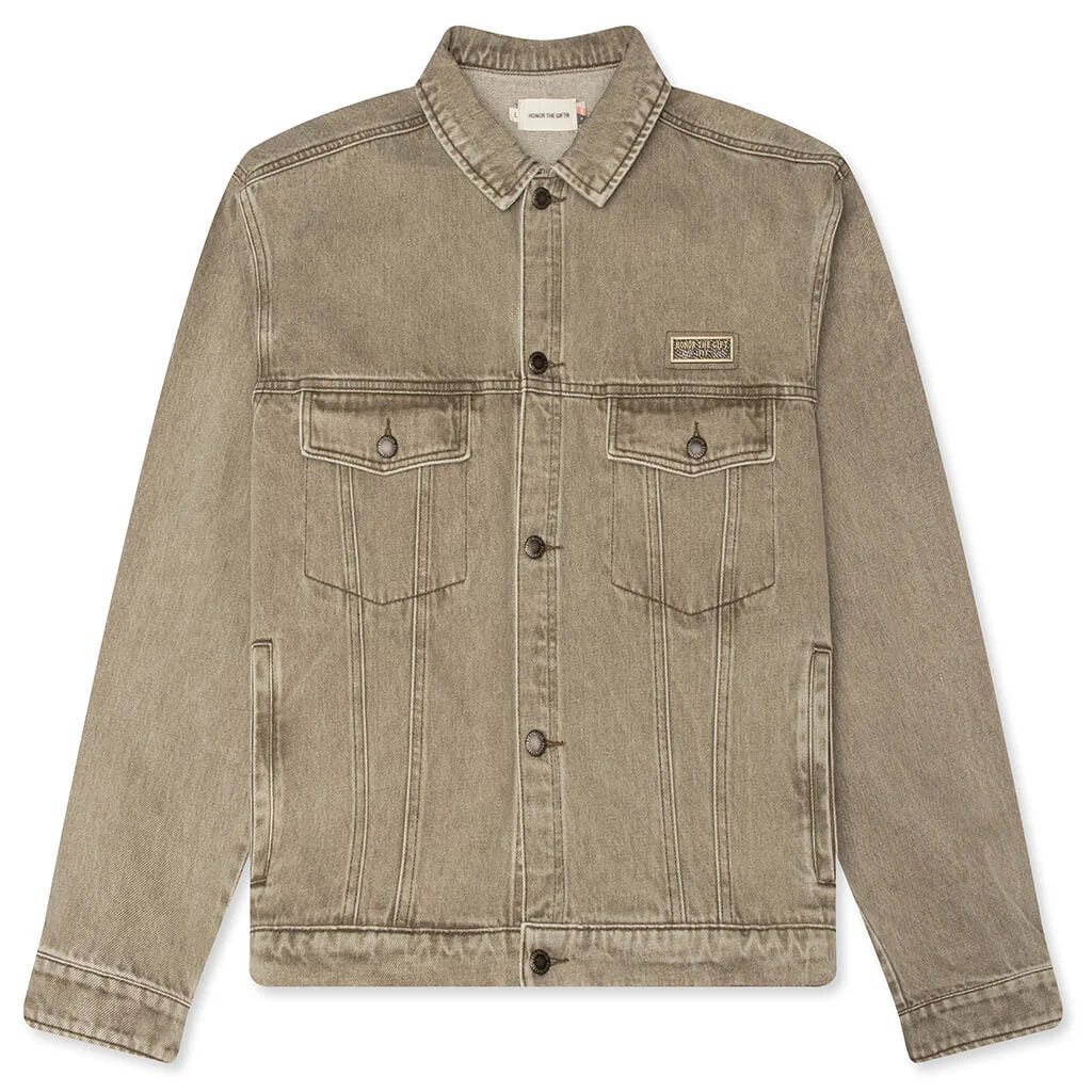 WASHED TWILL TRUCKER - TAUPE - 1