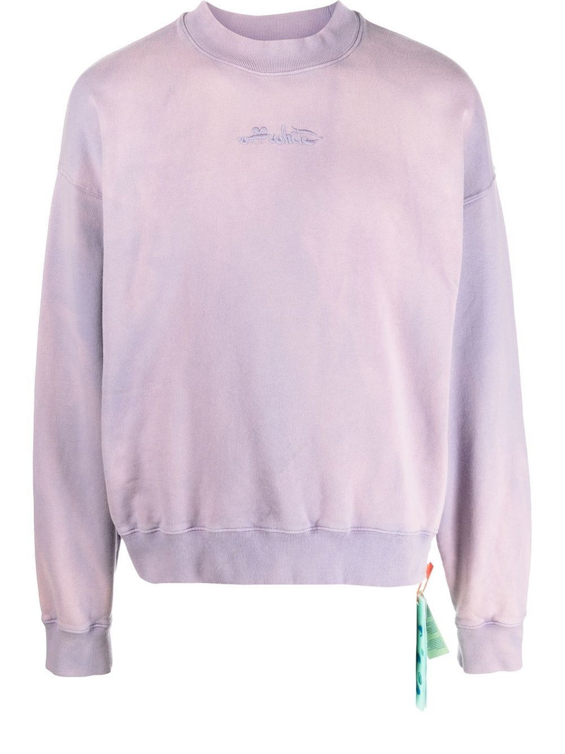 embroidered-logo cotton sweatshirt 1