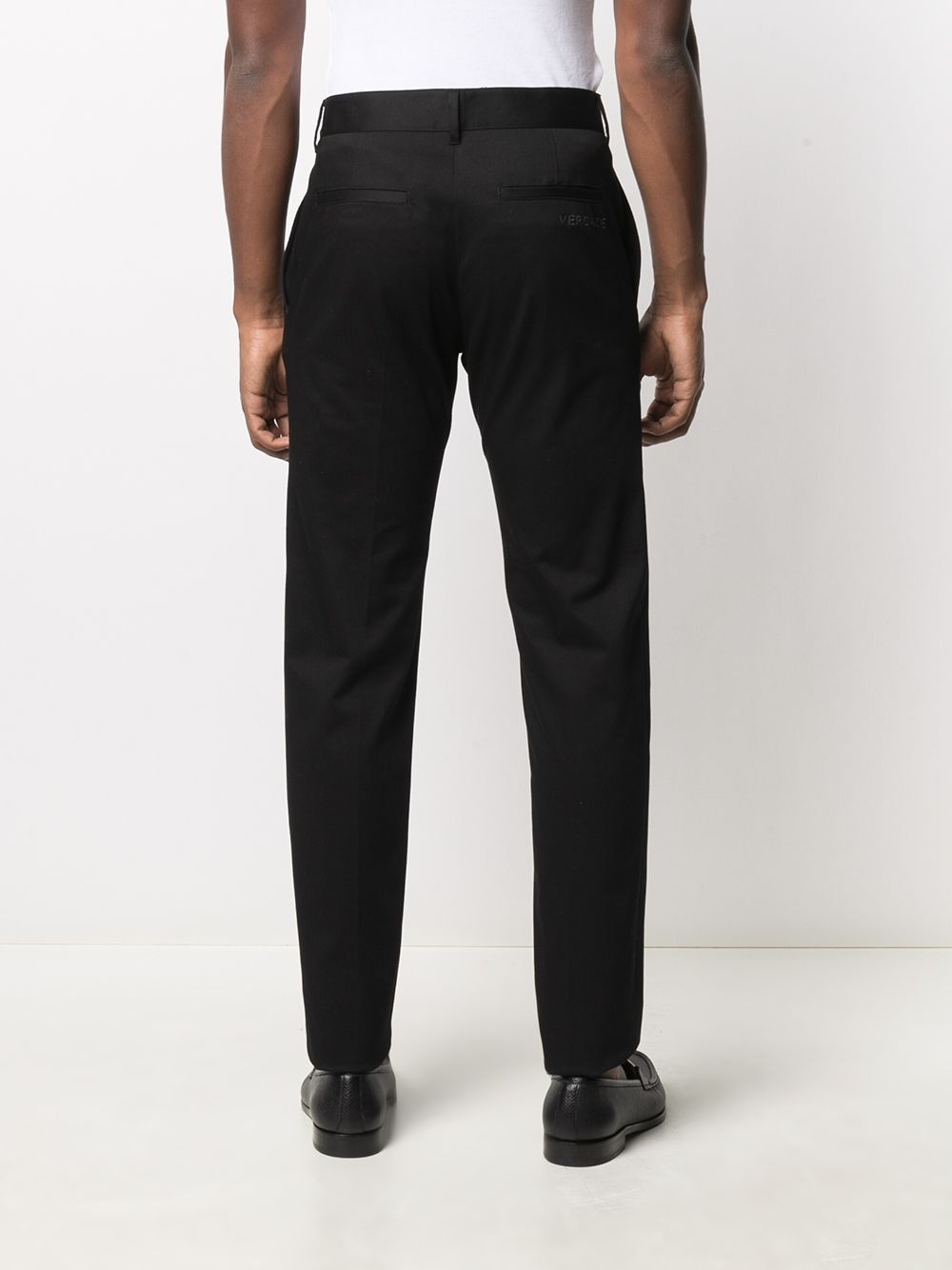 embroidered logo tailored trousers - 3