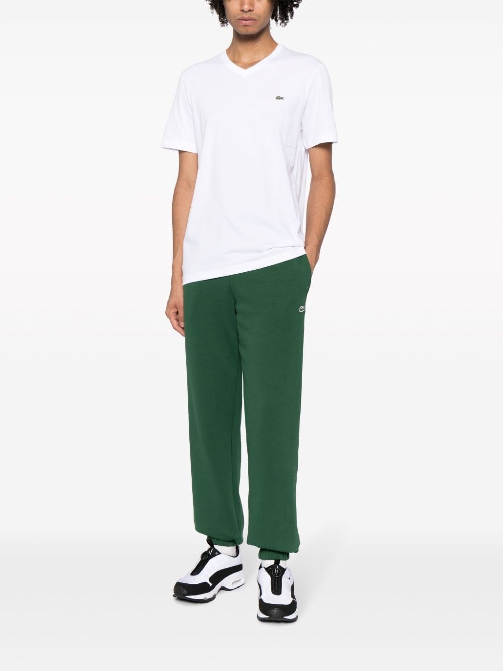logo-patch cotton-blend track pants - 2