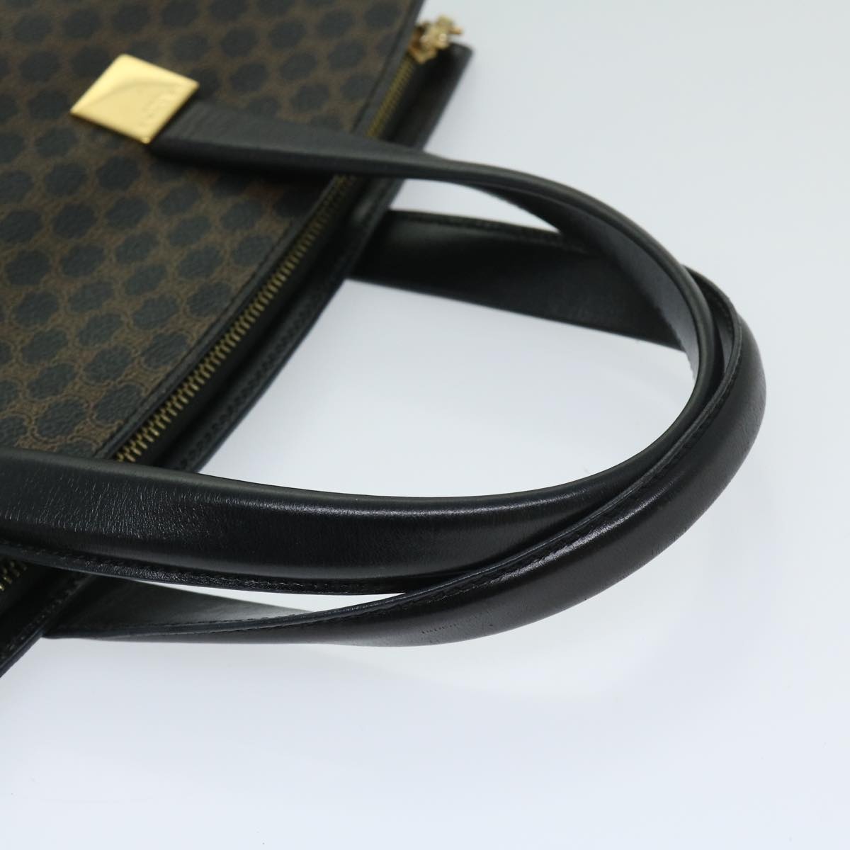 CELINE Macadam Canvas Hand Bag Pvc Black - 7