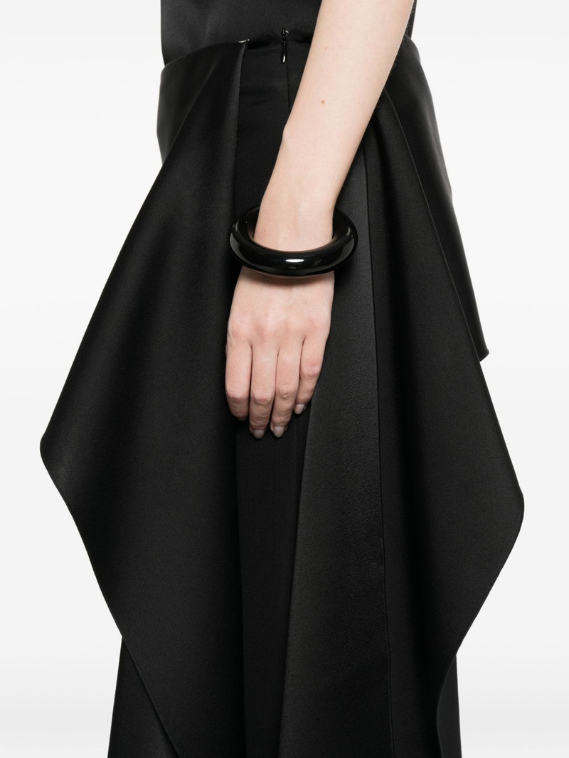 asymmetric-draped midi skirt 5