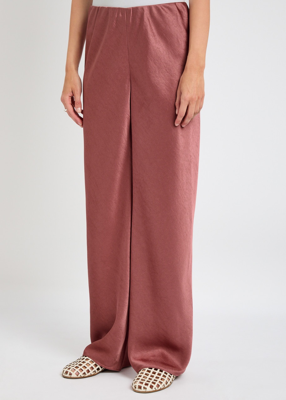 Vince Wide-leg Satin Trousers - 2