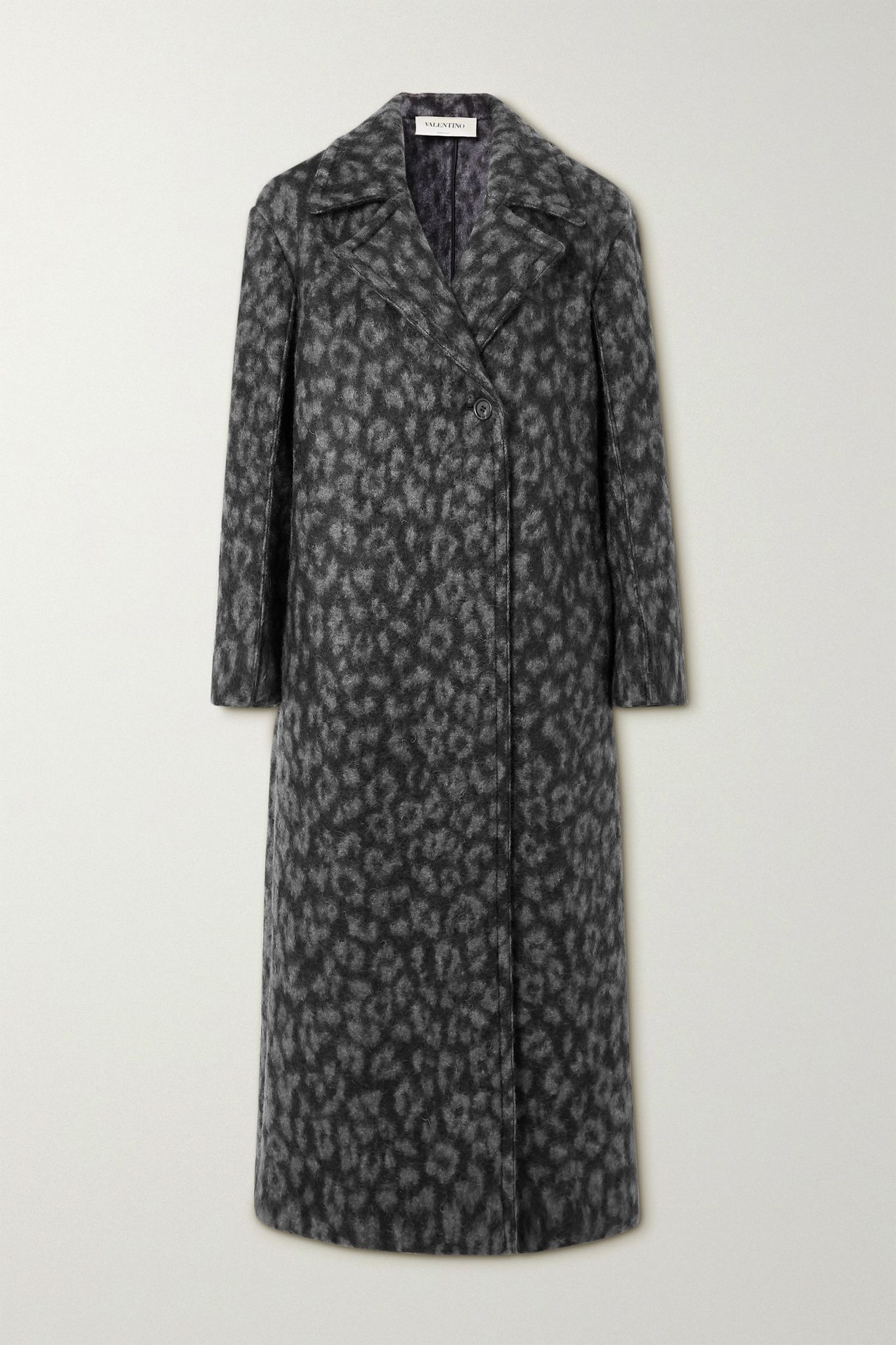 Leopard-print woven coat - 1