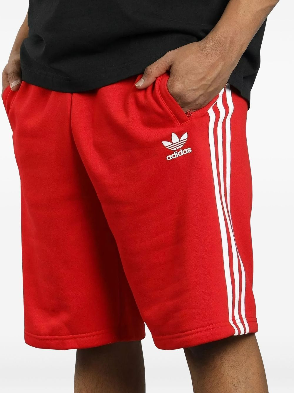three-stripe trefoil shorts - 4