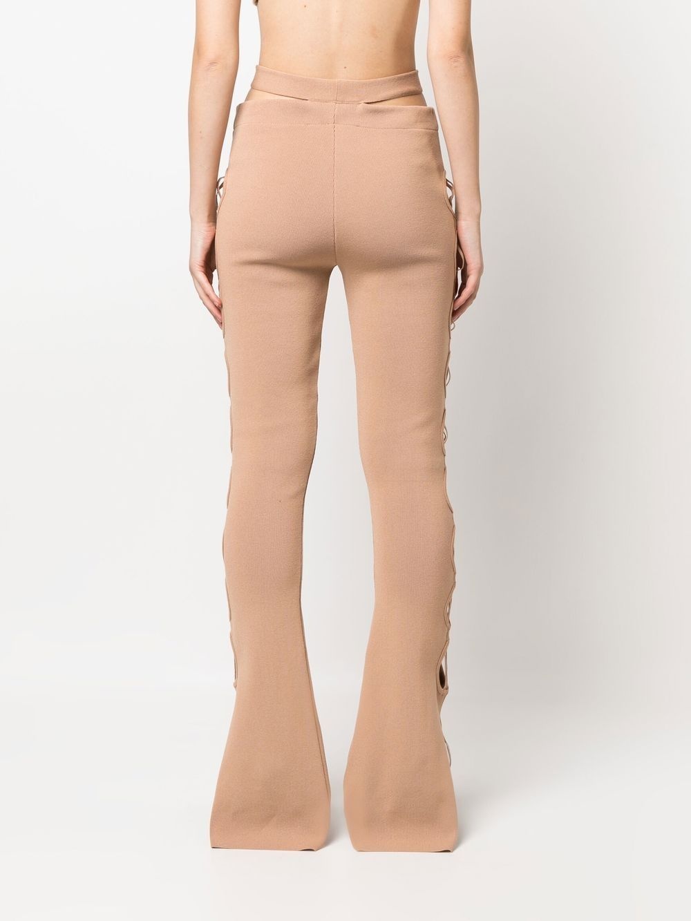 cut out-detail knitted flares - 4