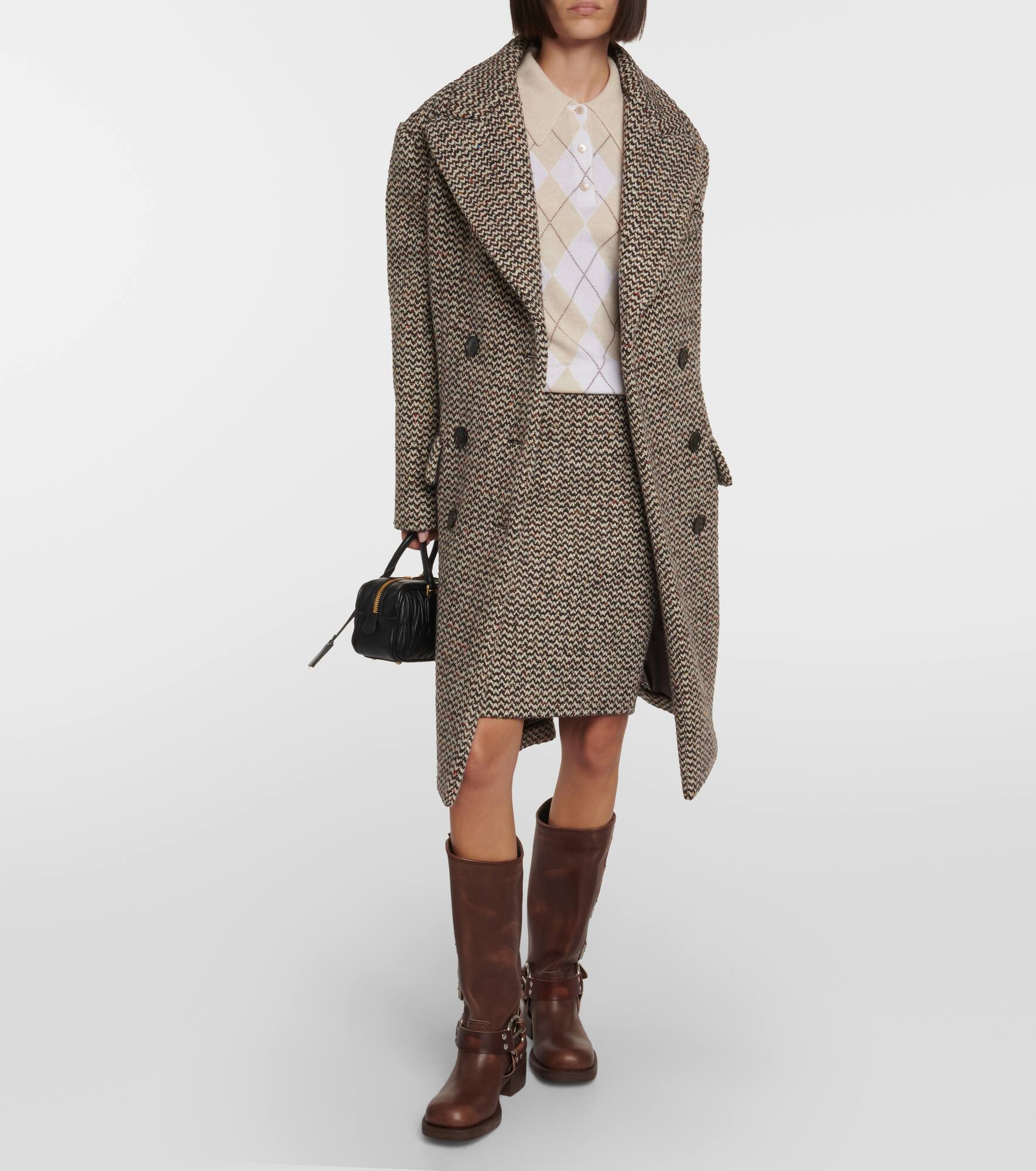 Wool and silk-blend bouclé coat - 2