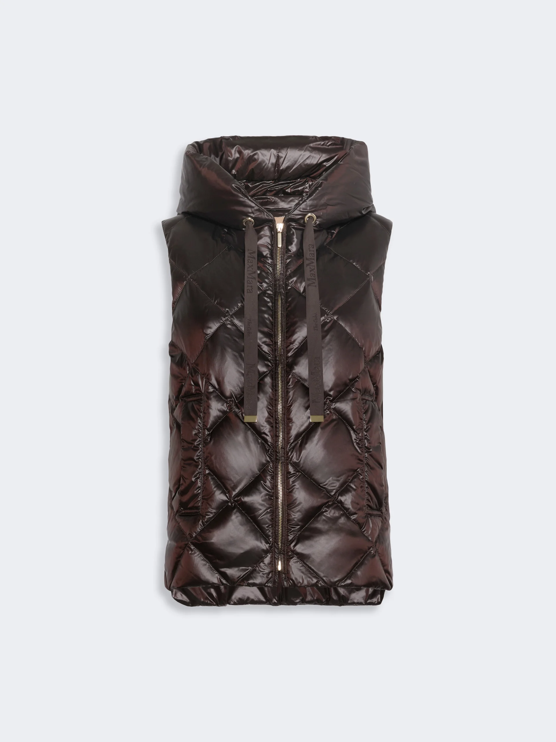 TROPICO Regular water-repellent canvas padded gilet - BROWN - 1