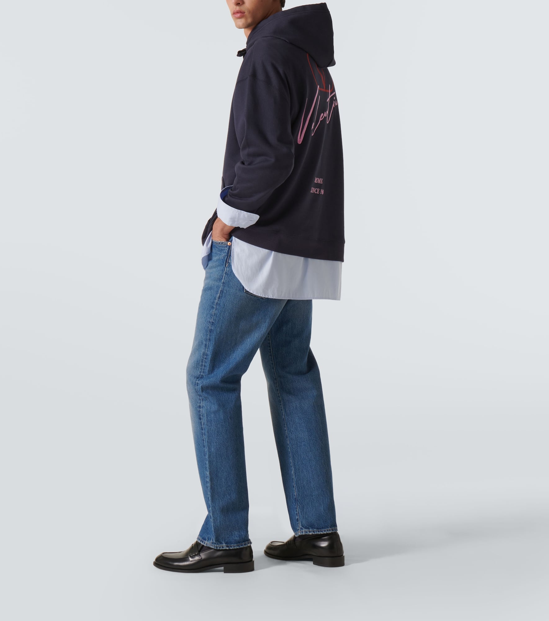 Logo cotton-blend jersey hoodie - 2