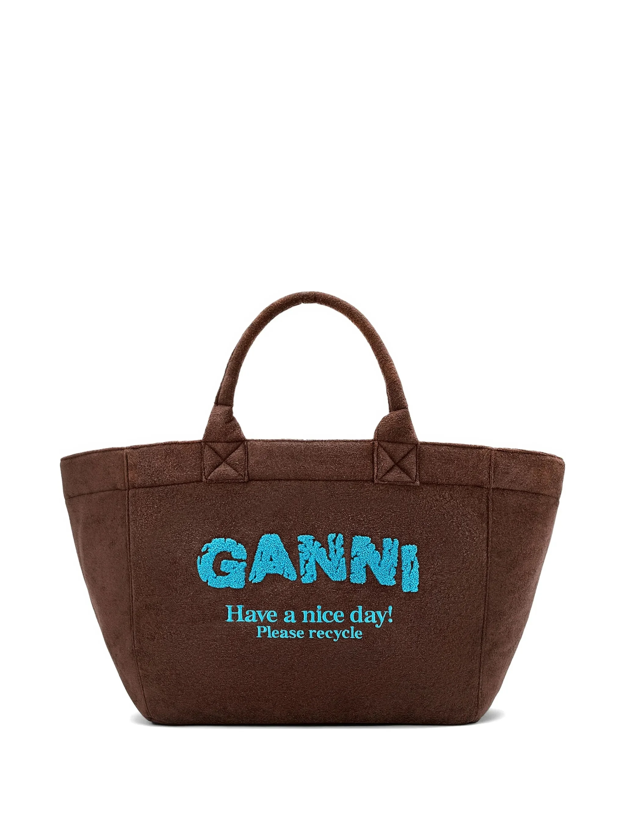 Ganni Logo-embroidered Reversibletote Bag - 1