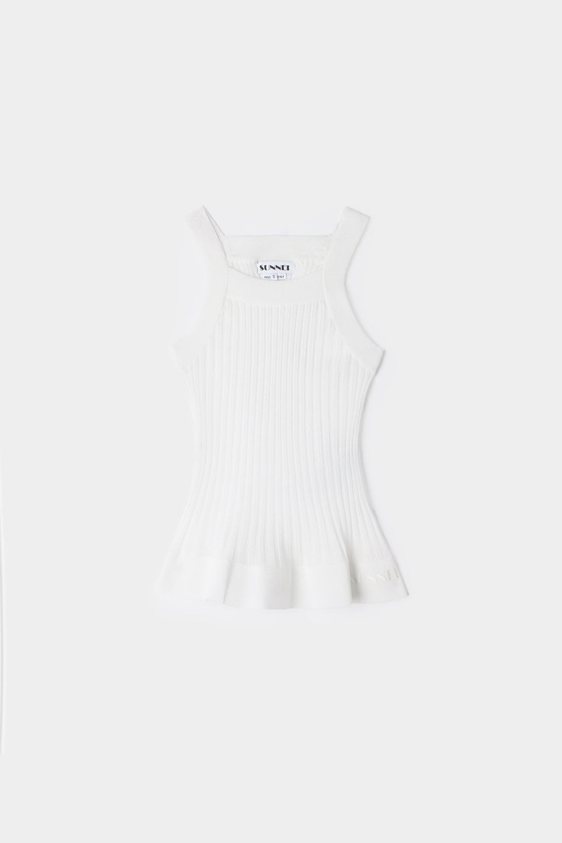 KNIT TANK TOP / white 1