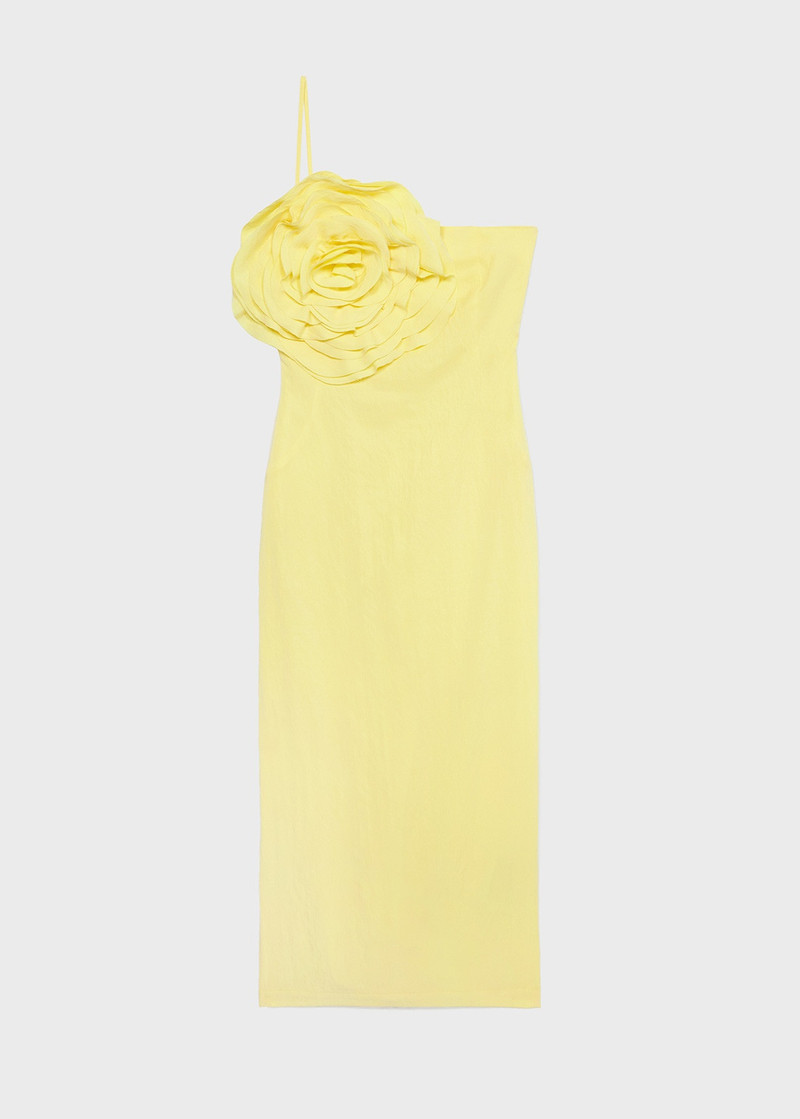 SHEATH DRESS WITH ROSE DETAIL - 1