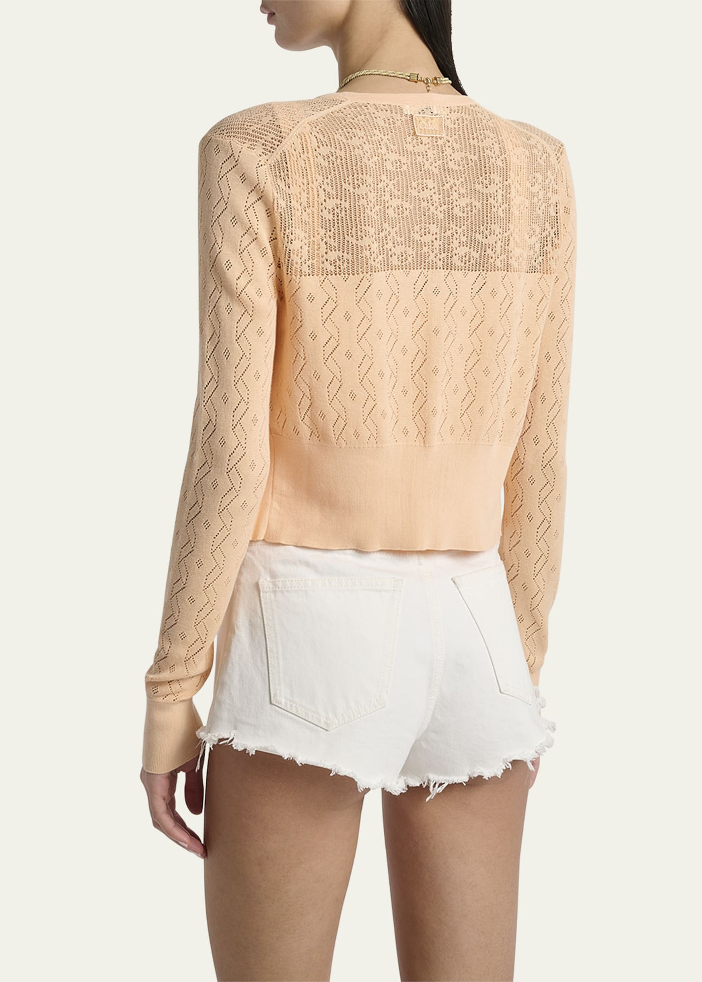 Embroidered Pointelle Cotton Combo Top - 3